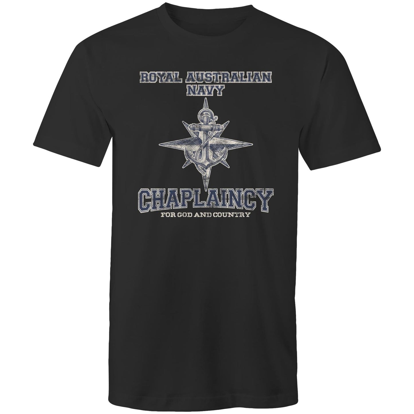 RAN Chaplaincy Branch Men's T-shirt (style Alpha, blue)