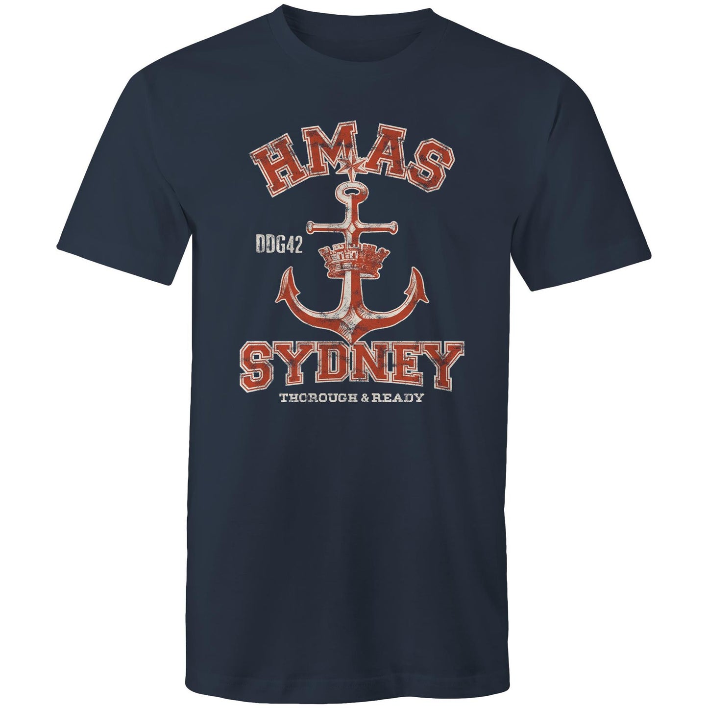 HMAS Sydney (V) DDG42 Men's T-shirt (style Alpha, colour)