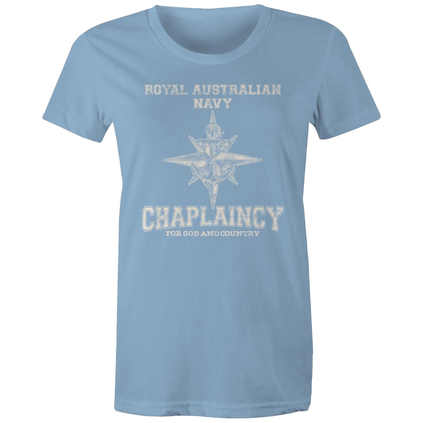 RAN Chaplaincy Branch Women's T-shirt (style Alpha, white)