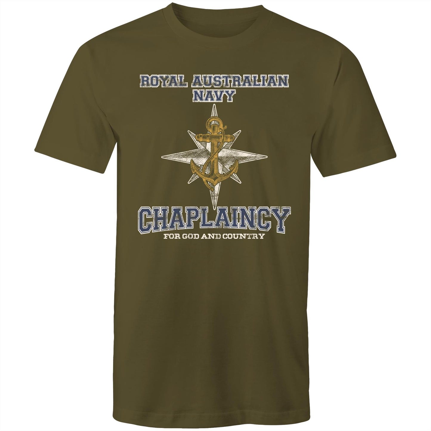 RAN Chaplaincy Branch Men's T-shirt (style Alpha, colour)