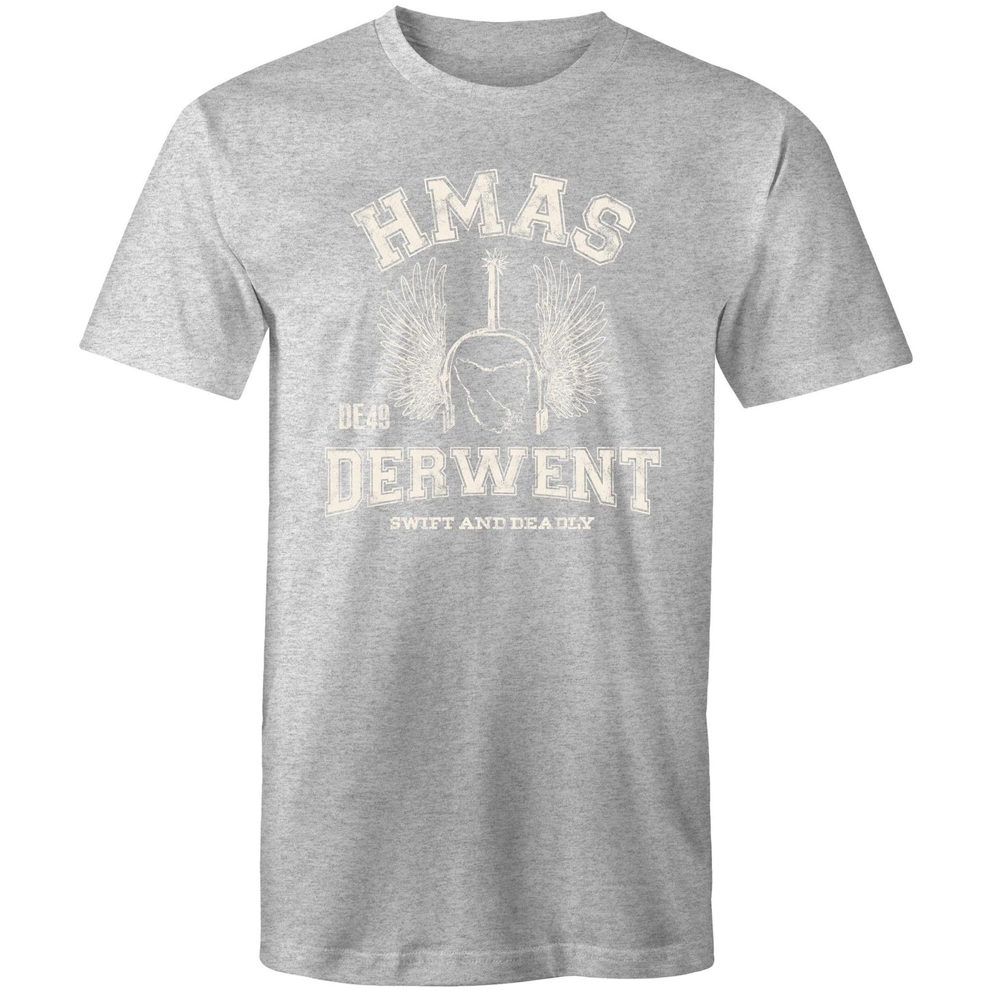 HMAS Derwent DE49 Men's T-shirt (style Alpha, white)