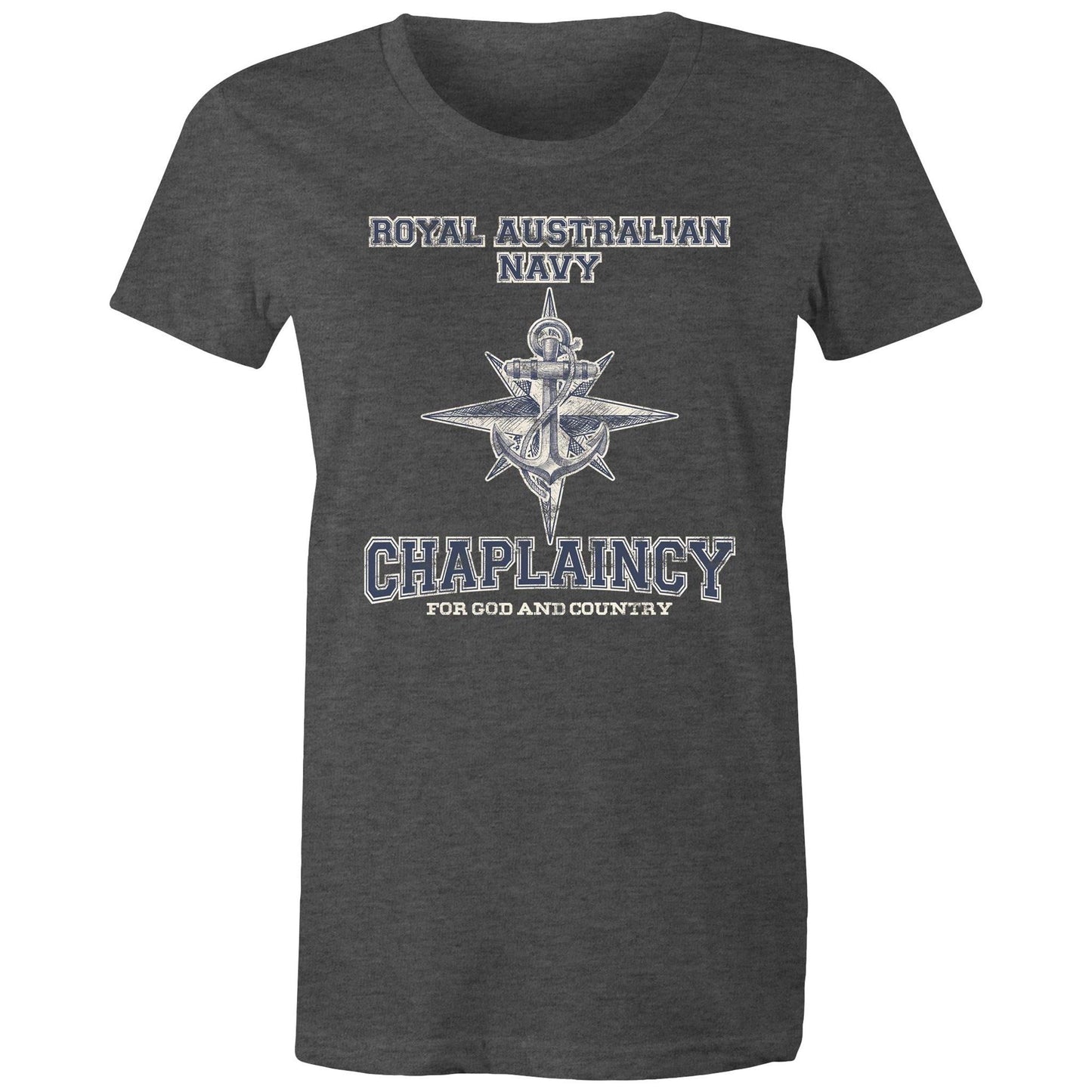 RAN Chaplaincy Branch Women's T-shirt (style Alpha, blue)
