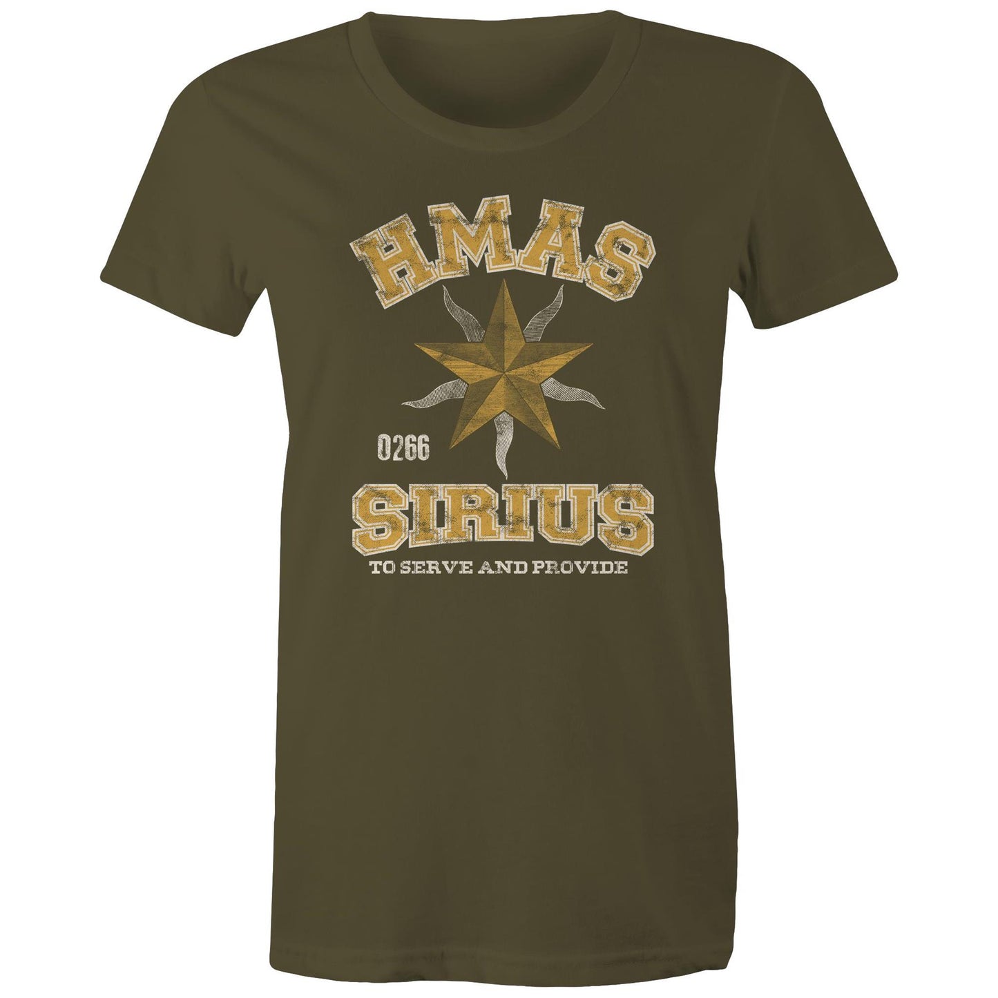 HMAS Sirius O266 Women's T-shirt (style Alpha, colour)