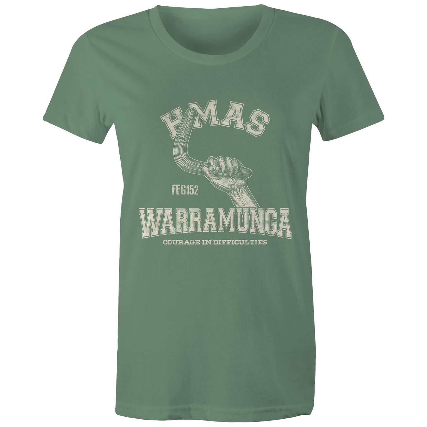 HMAS Warramunga (II) FFH152 Women's T-shirt (style Alpha, white)