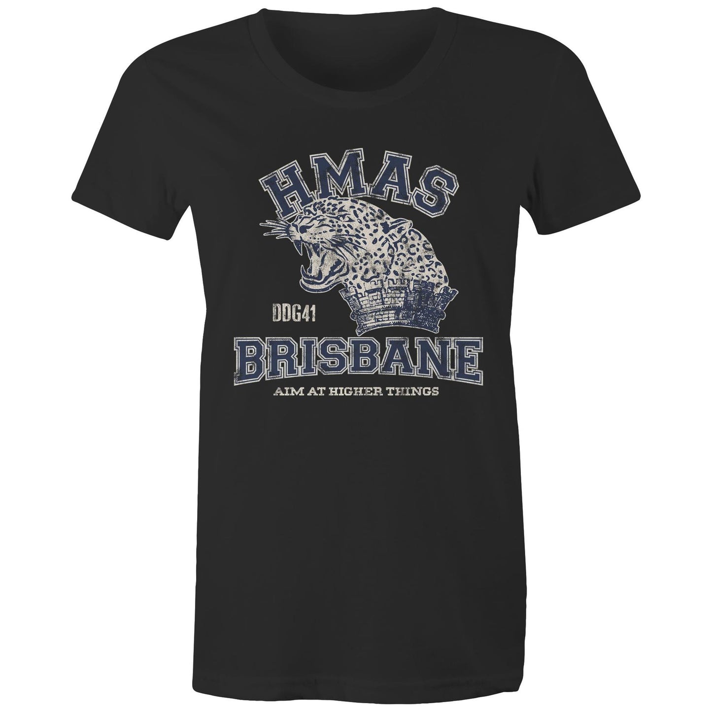 HMAS Brisbane (III) DDG41 Women's T-shirt (style Alpha, blue)