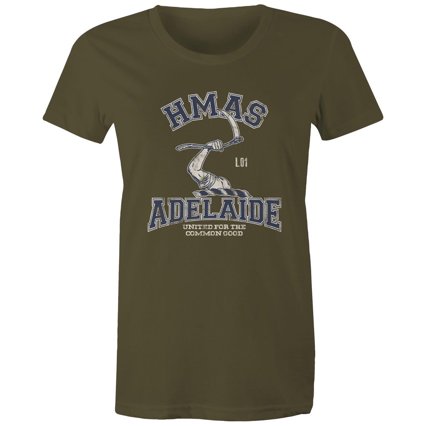 HMAS Adelaide (III) L01 Women's T-shirt (style Alpha, blue)