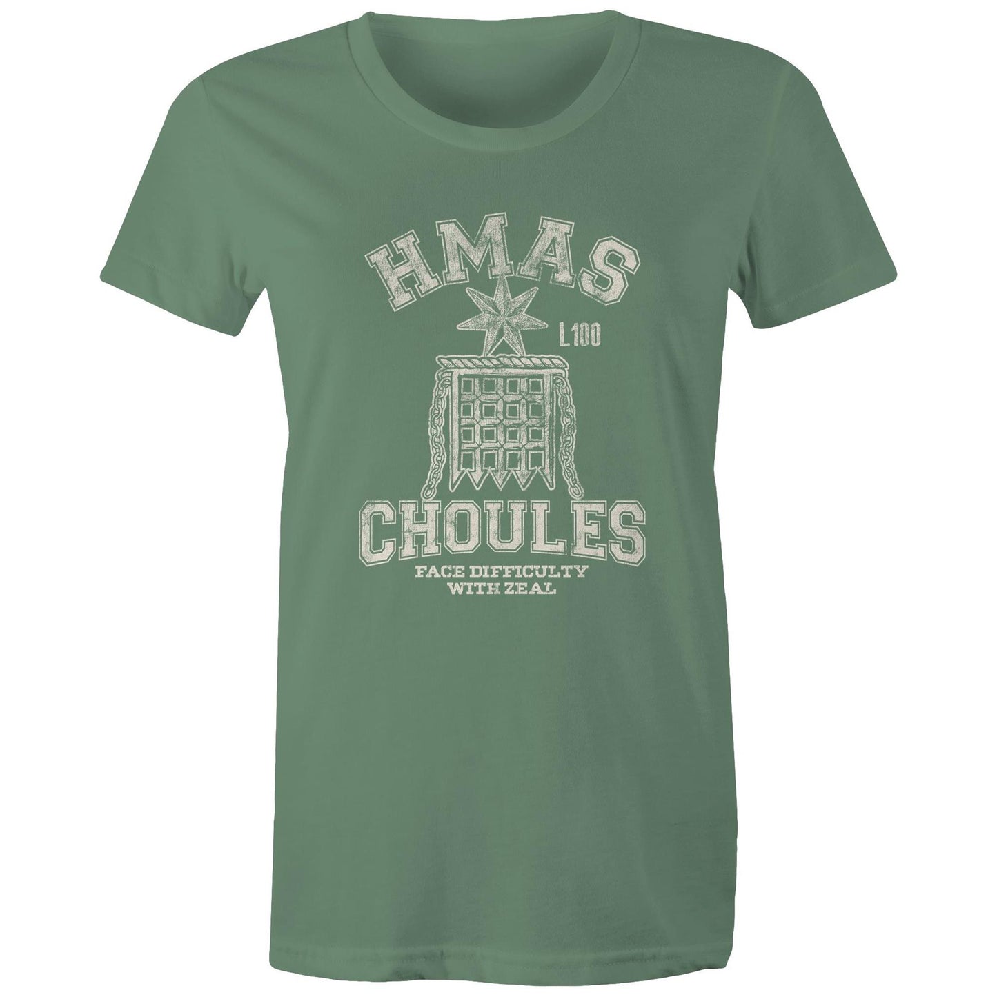 HMAS Choules L100 Women's T-shirt (style Alpha, white)