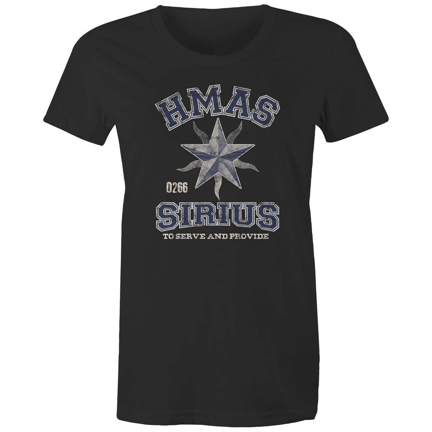 HMAS Sirius O266 Women's T-shirt (style Alpha, blue)