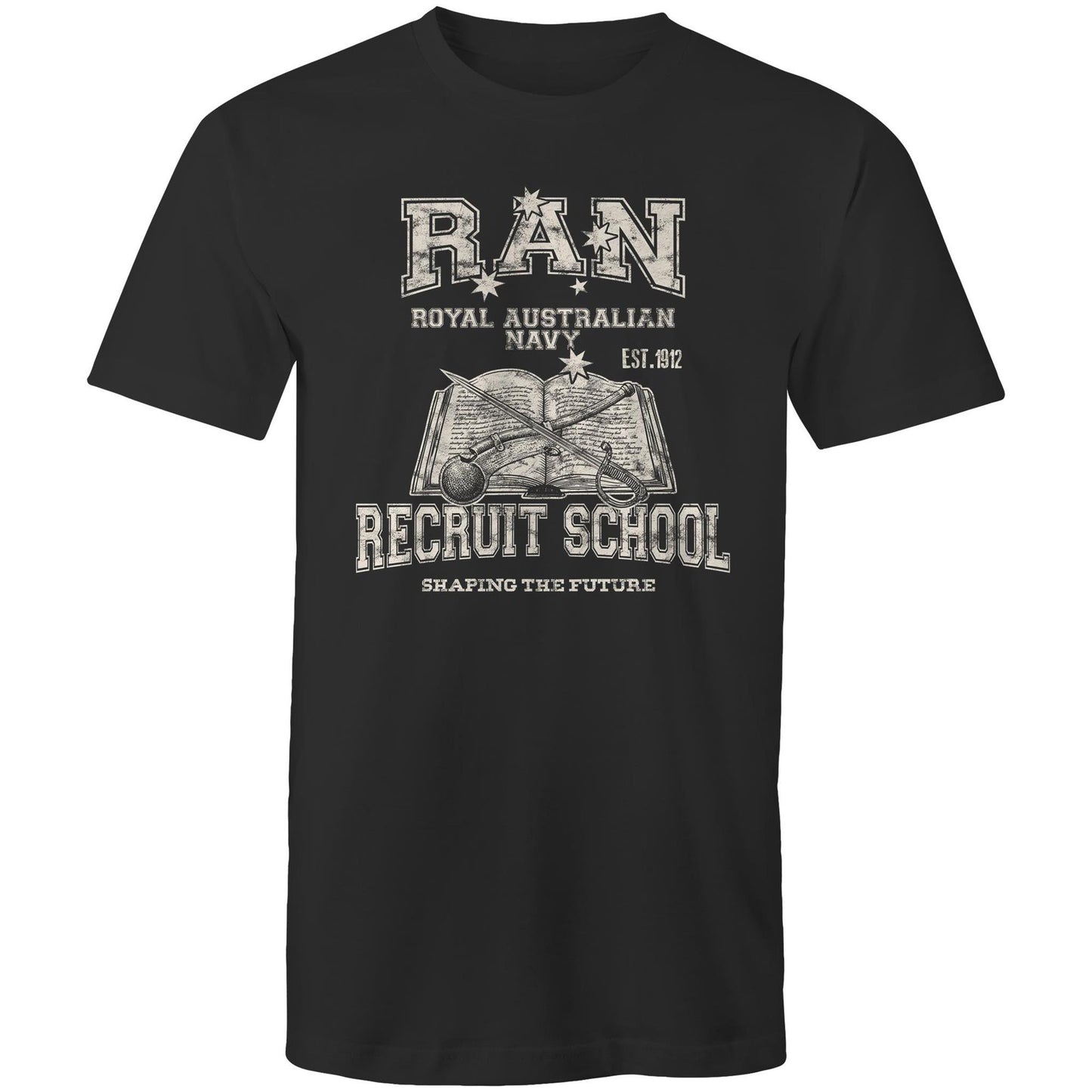 RAN Recruit School Men's T-shirt (style Alpha, white)