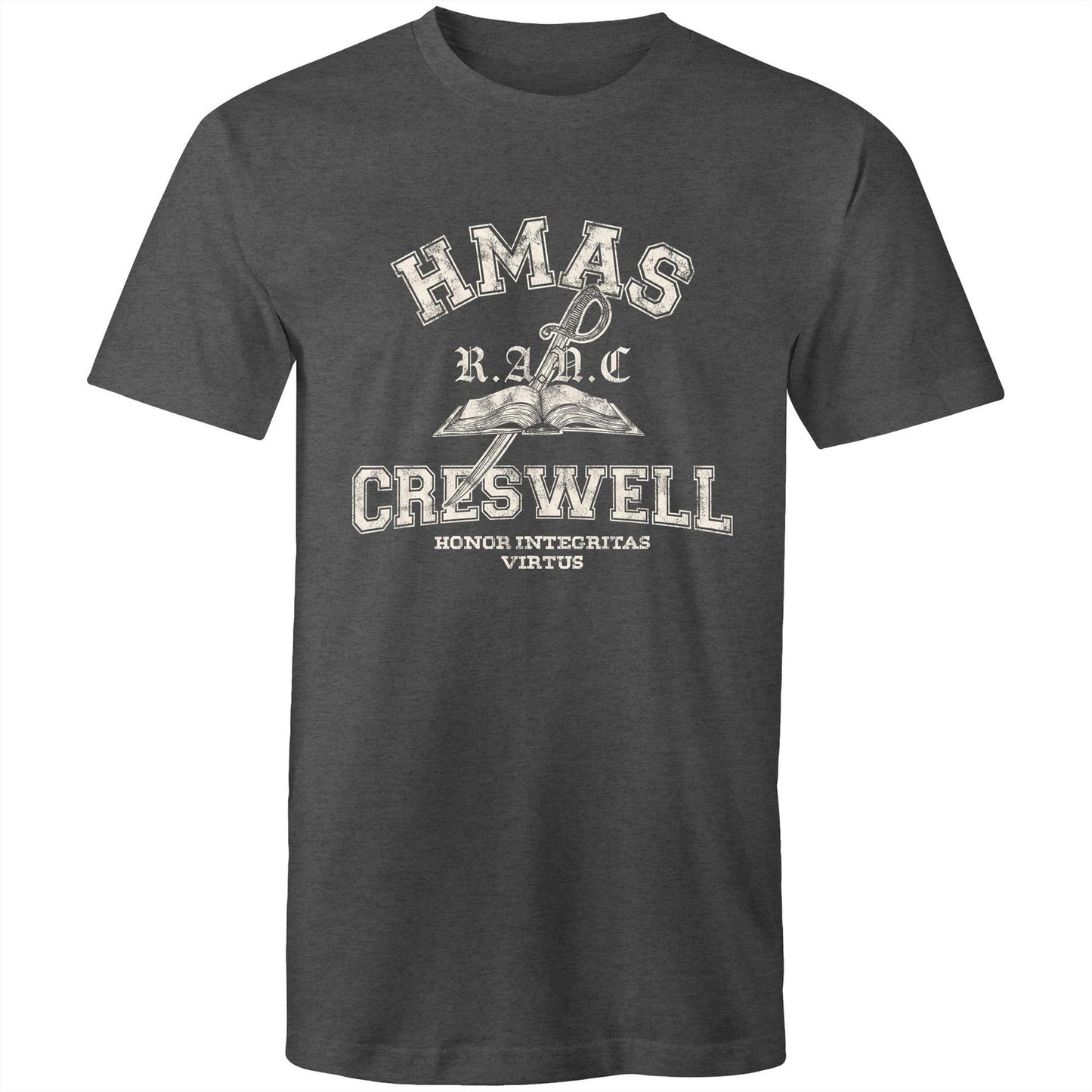 HMAS Creswell Men's T-shirt (Style Alpha, white)