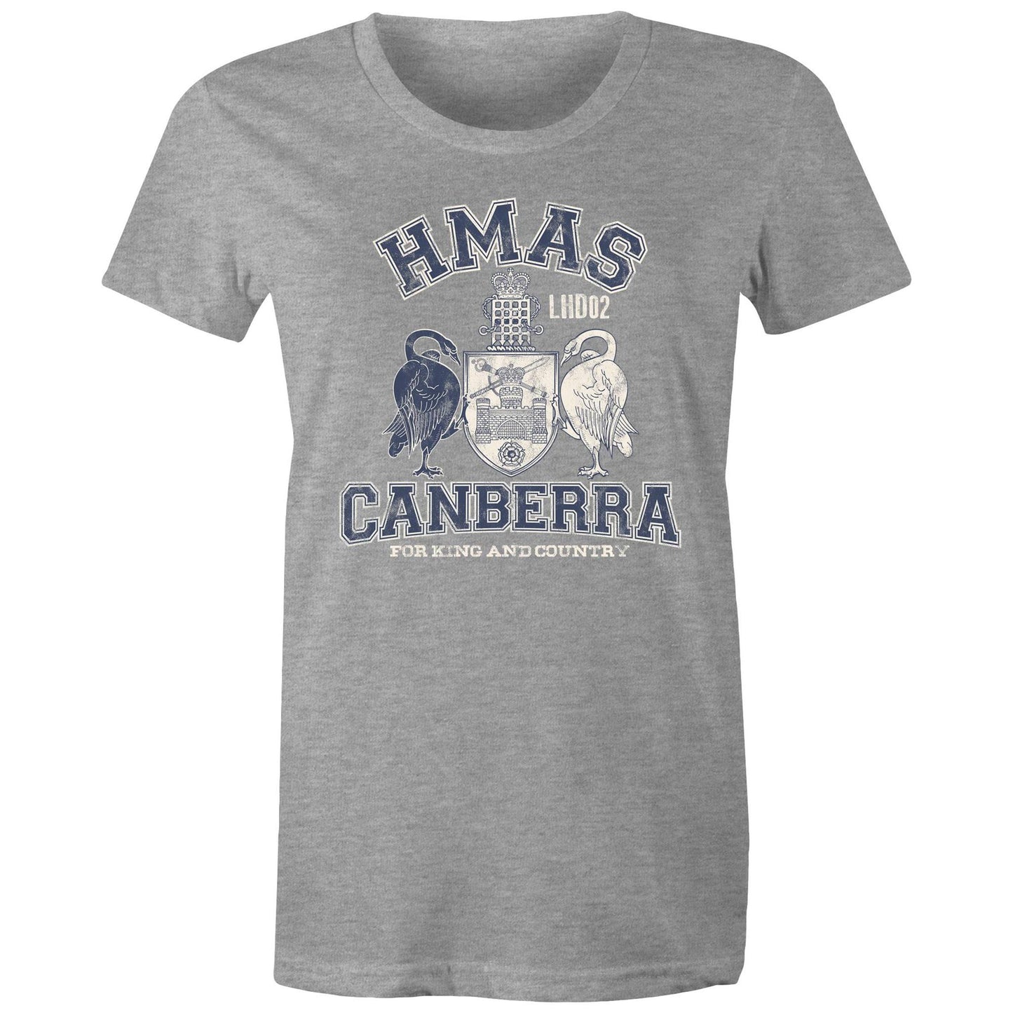 HMAS Canberra (III) L02 Women's T-shirt (style Alpha, blue)