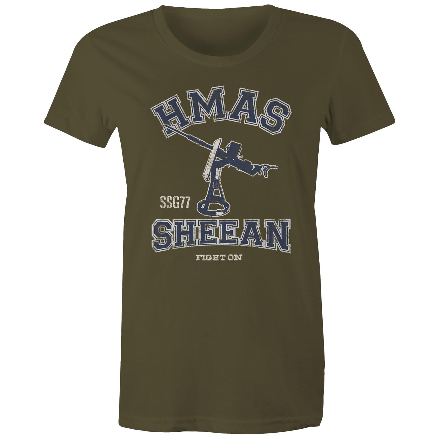 HMAS Sheean SSG77 Women's T-shirt (Style Alpha, blue)