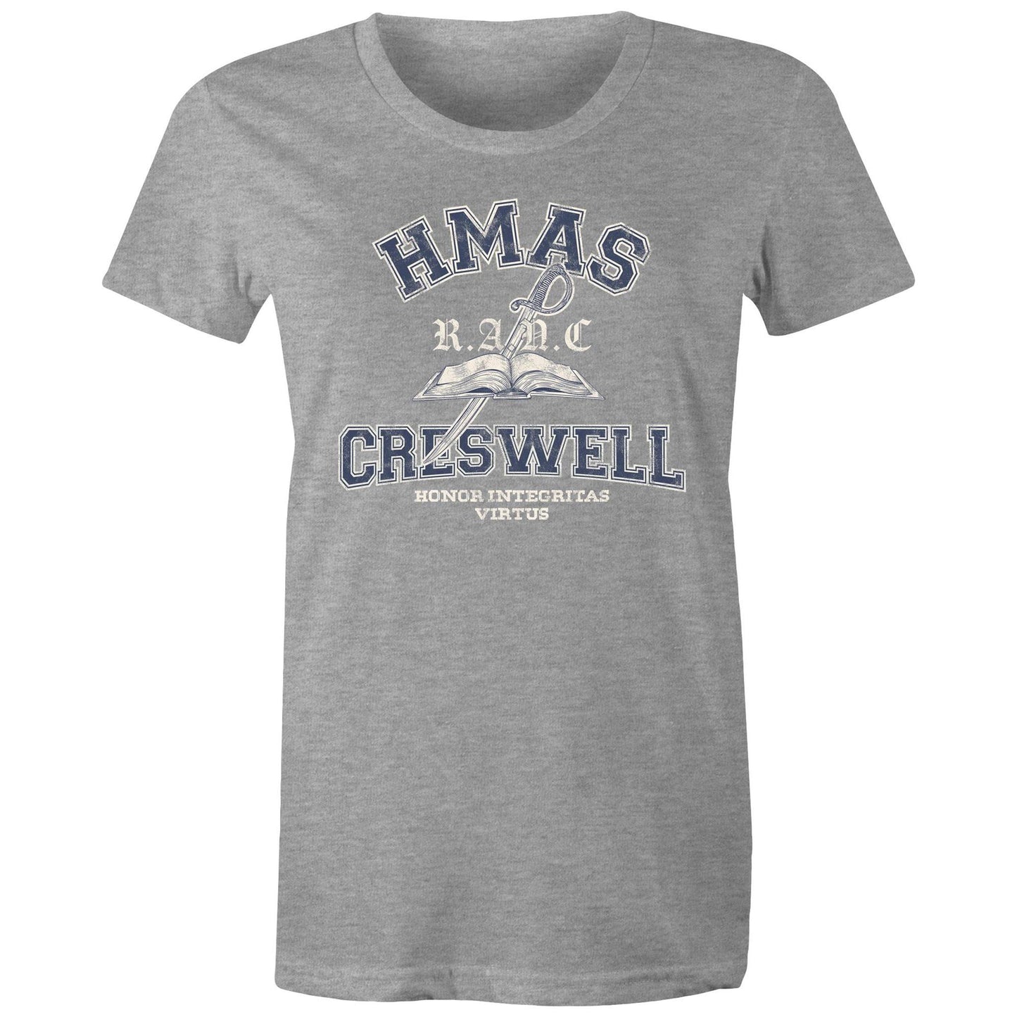 HMAS Creswell Women's T-shirt (Style Alpha, blue)