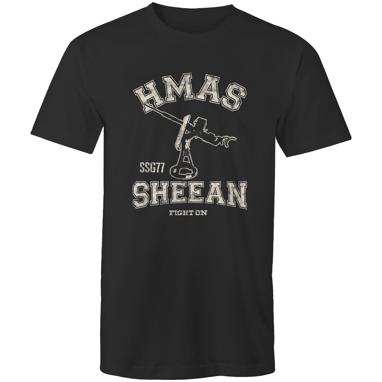 HMAS Sheean SSG77 Men's T-shirt (style Alpha, white)