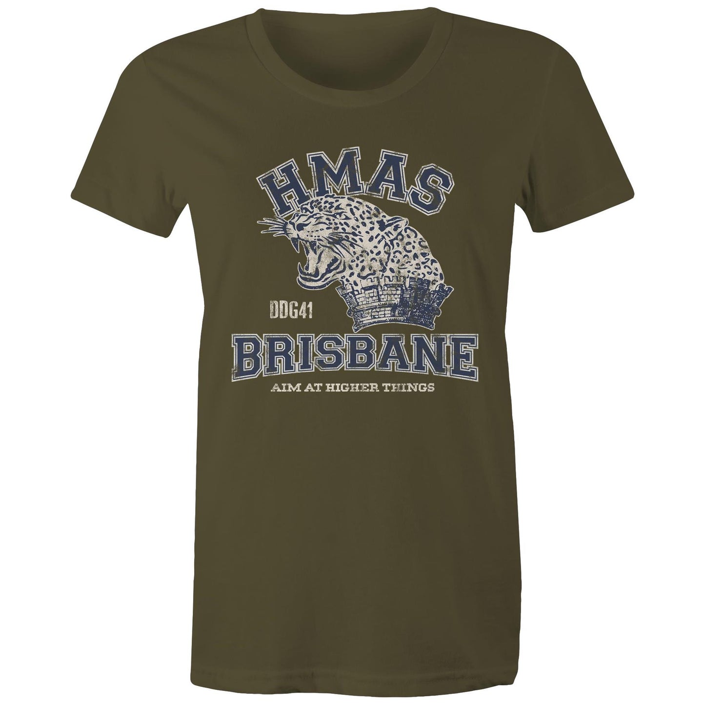 HMAS Brisbane (III) DDG41 Women's T-shirt (style Alpha, blue)