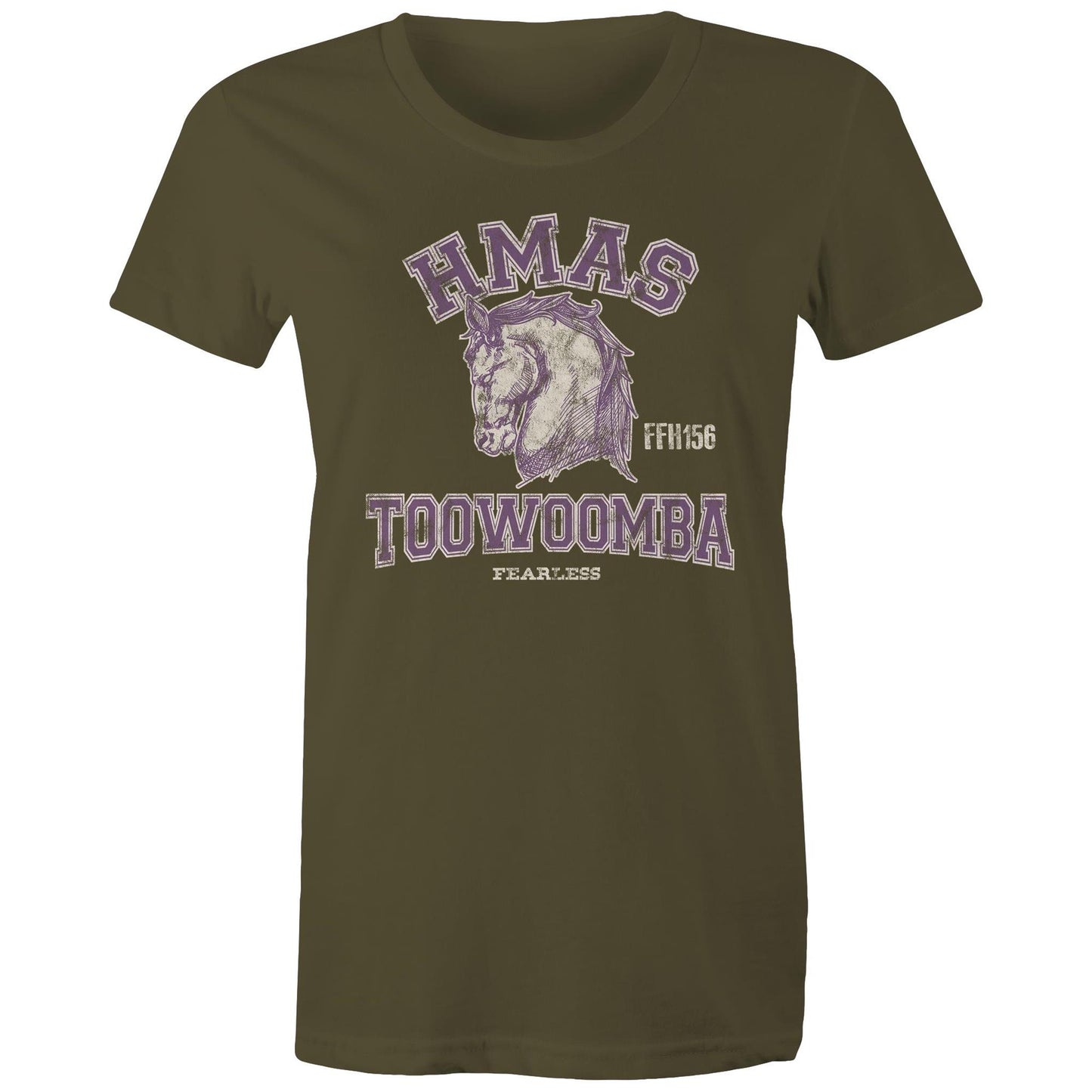 HMAS Toowoomba FFH156 Women's T-shirt (style Alpha, colour)