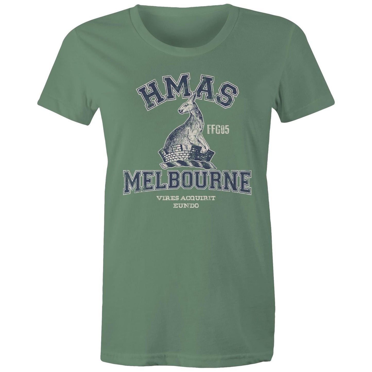 HMAS Melbourne (III) FFG05 Women's T-shirt (style Alpha, blue)