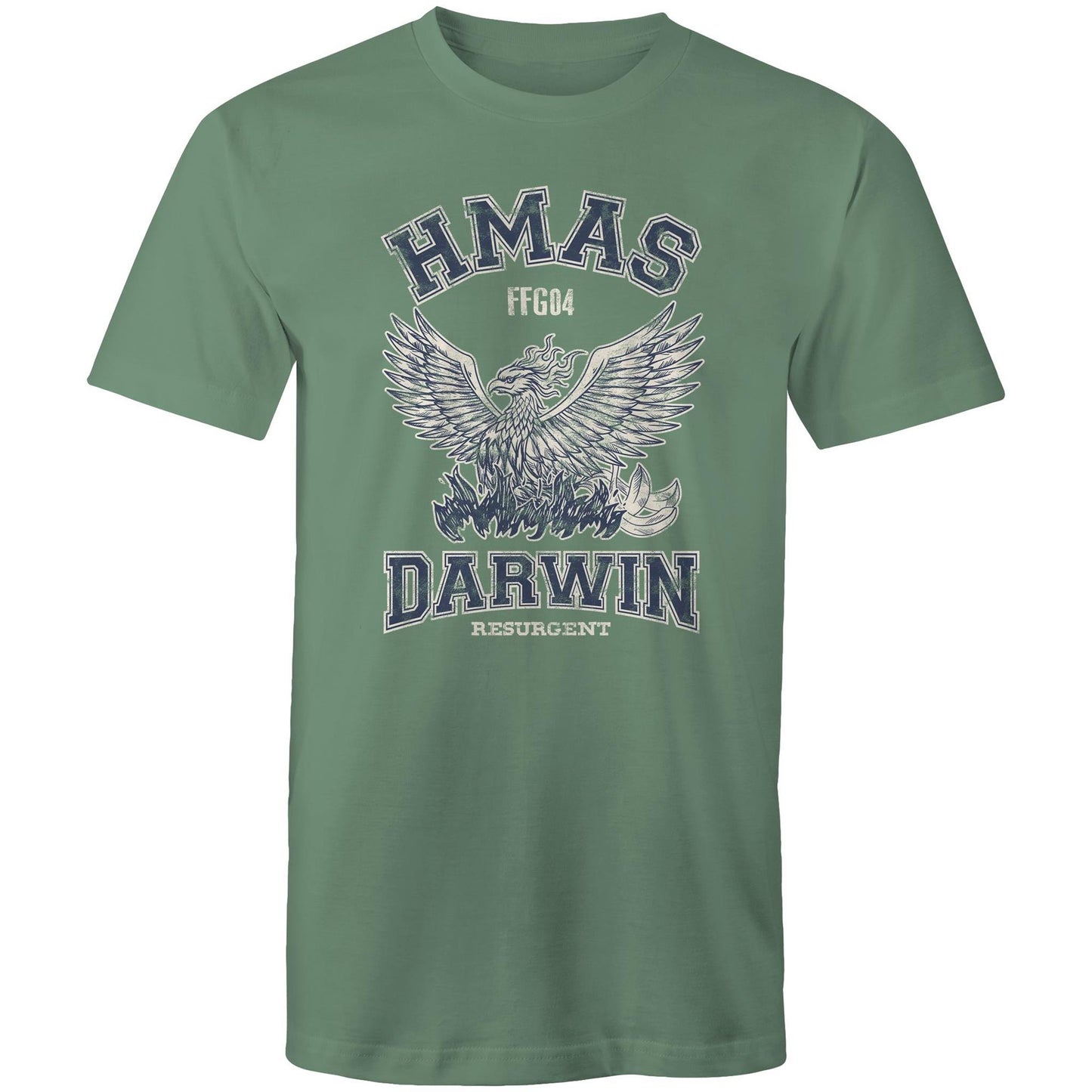 HMAS Darwin FFG04 Men's T-shirt (style Alpha, blue)