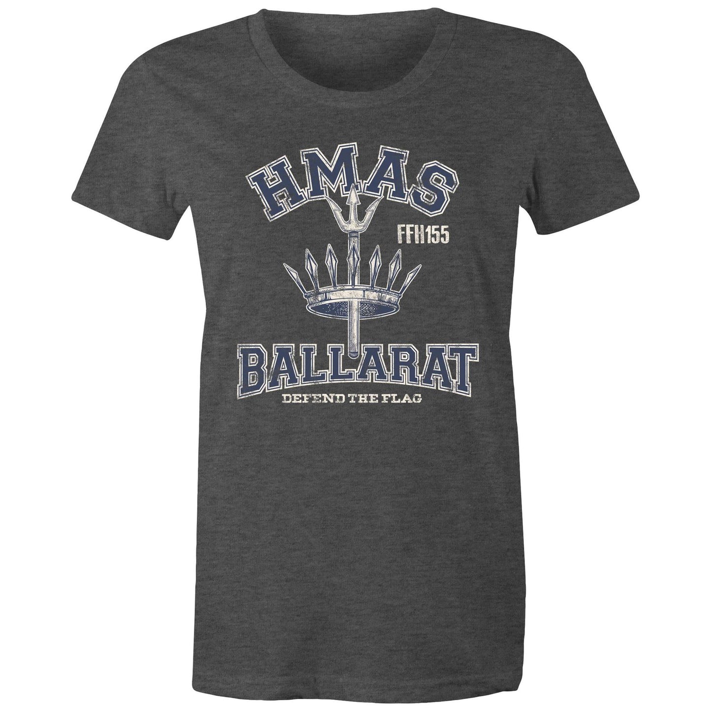 HMAS Ballarat (II) FFH155 Women's T-shirt (style Alpha, blue)