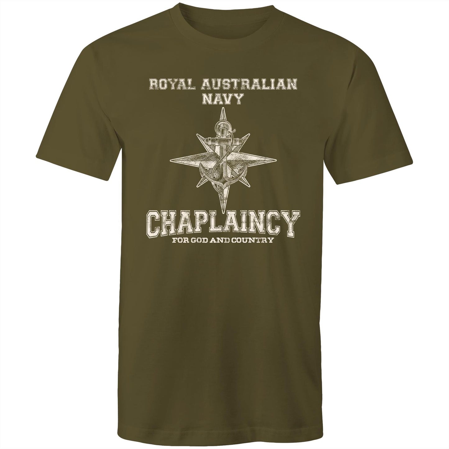 RAN Chaplaincy Branch Men's T-shirt (style Bravo, white)