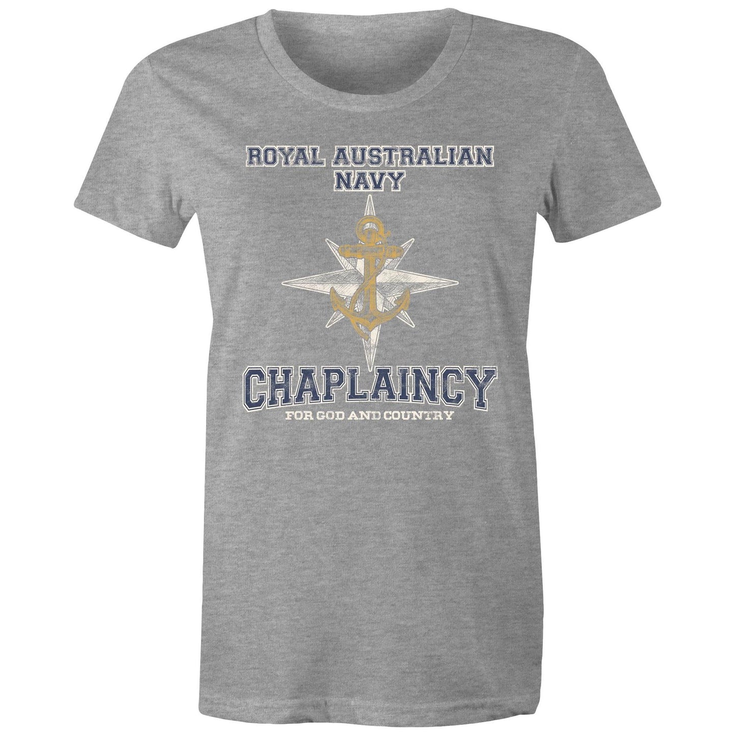 RAN Chaplaincy Branch Women's T-shirt (style Alpha, colour)