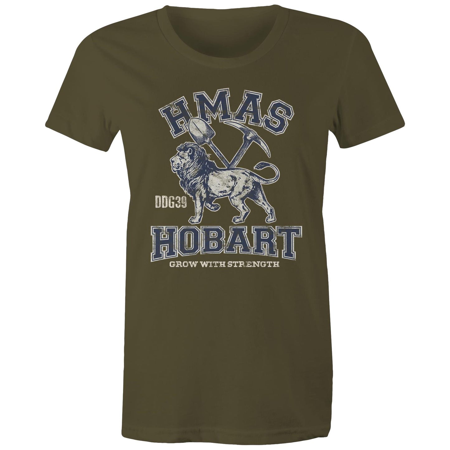 HMAS Hobart (III) DDG39 Women's T-shirt (style Alpha, blue)