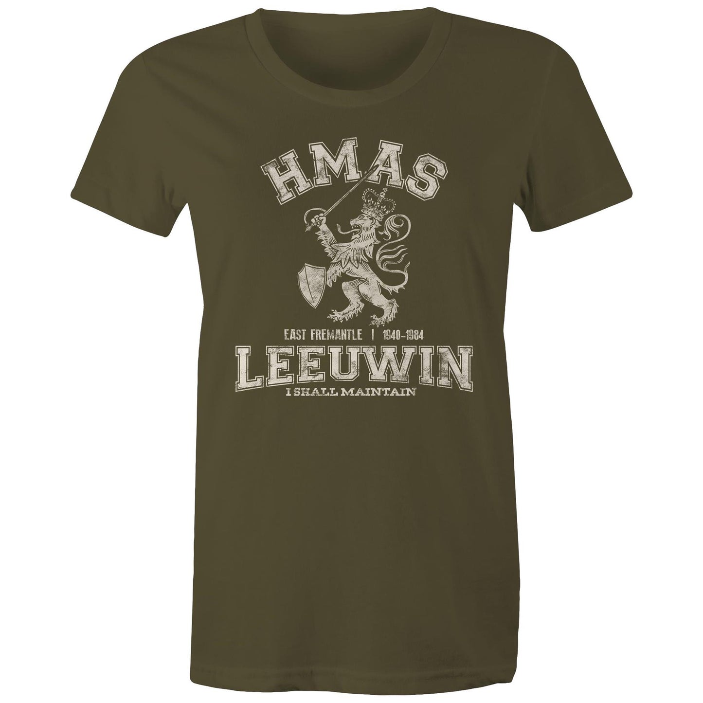 HMAS Leeuwin Women's T-shirt (style Alpha, white)