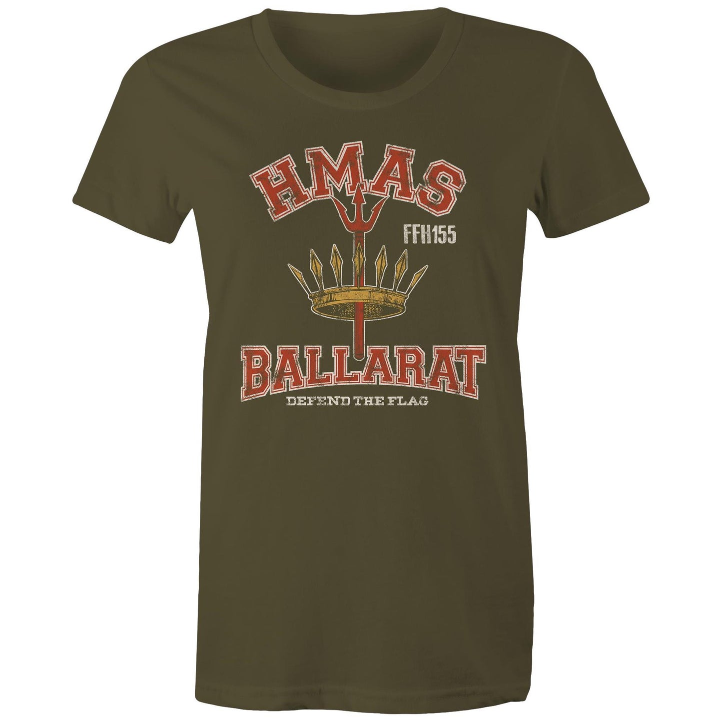 HMAS Ballarat (II) FFH156 Women's T-shirt (style Alpha, white)