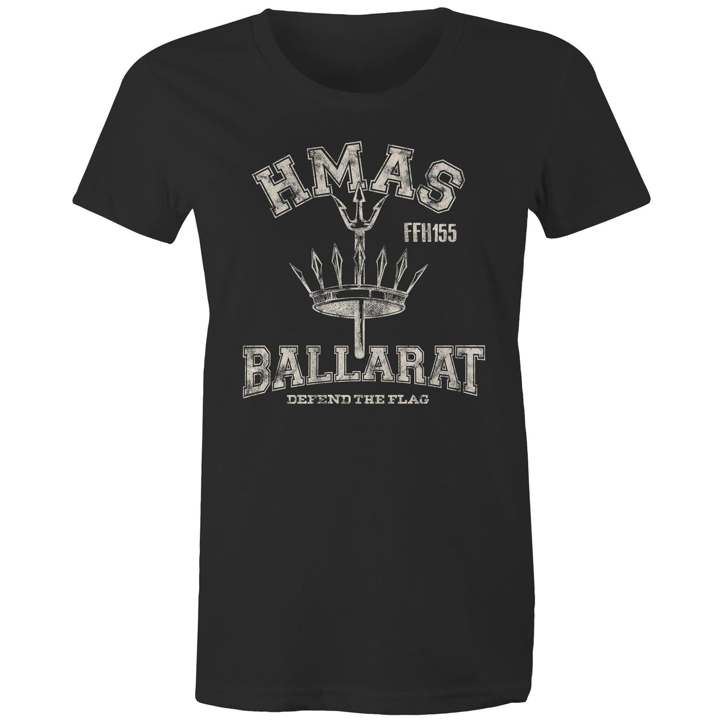 HMAS Ballarat (II) FFH156 Women's T-shirt (style Alpha, white)