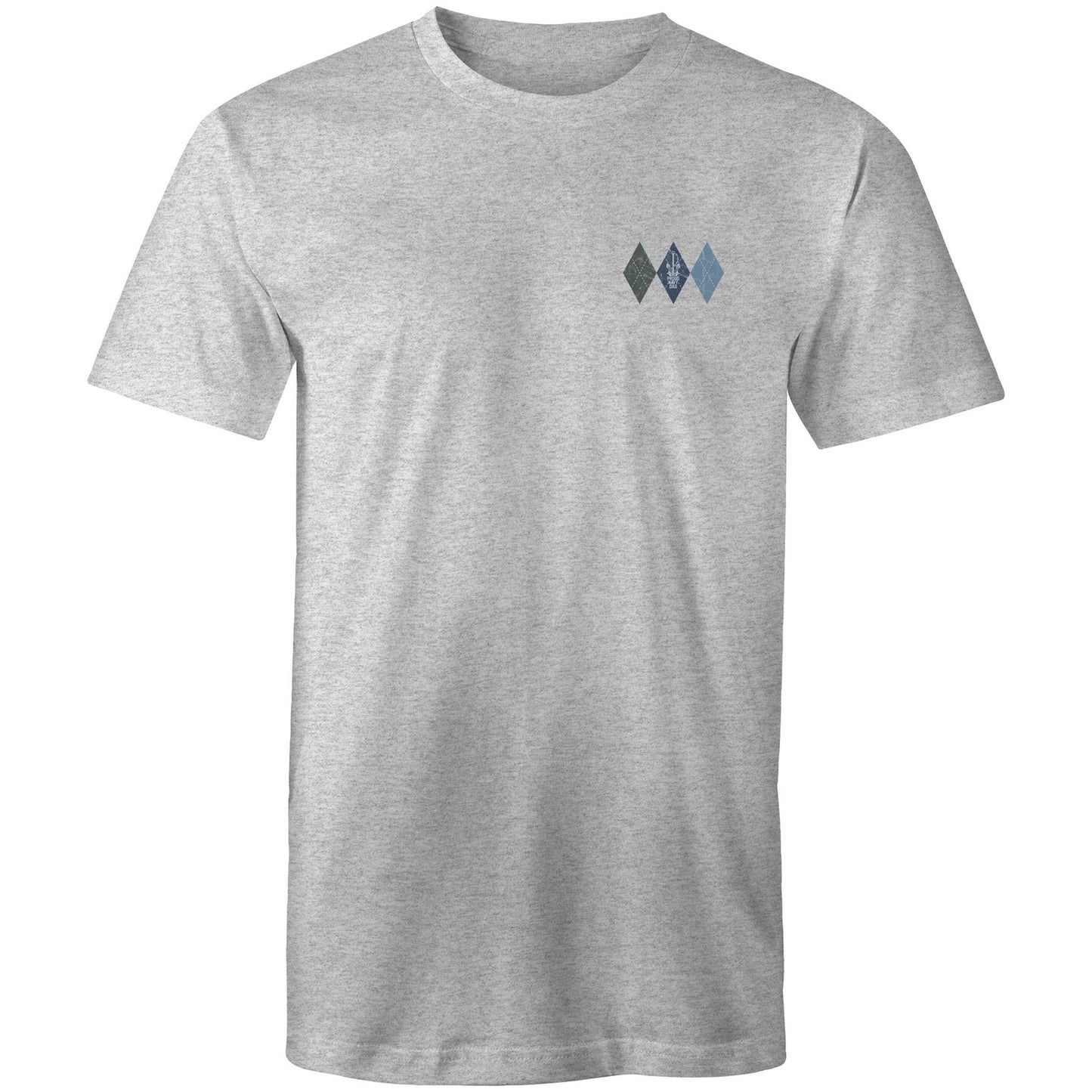 Proud Navy Dad (Argyle) Men's T-shirt