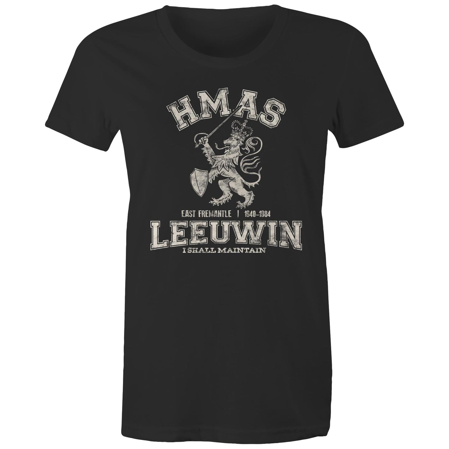 HMAS Leeuwin Women's T-shirt (style Alpha, white)