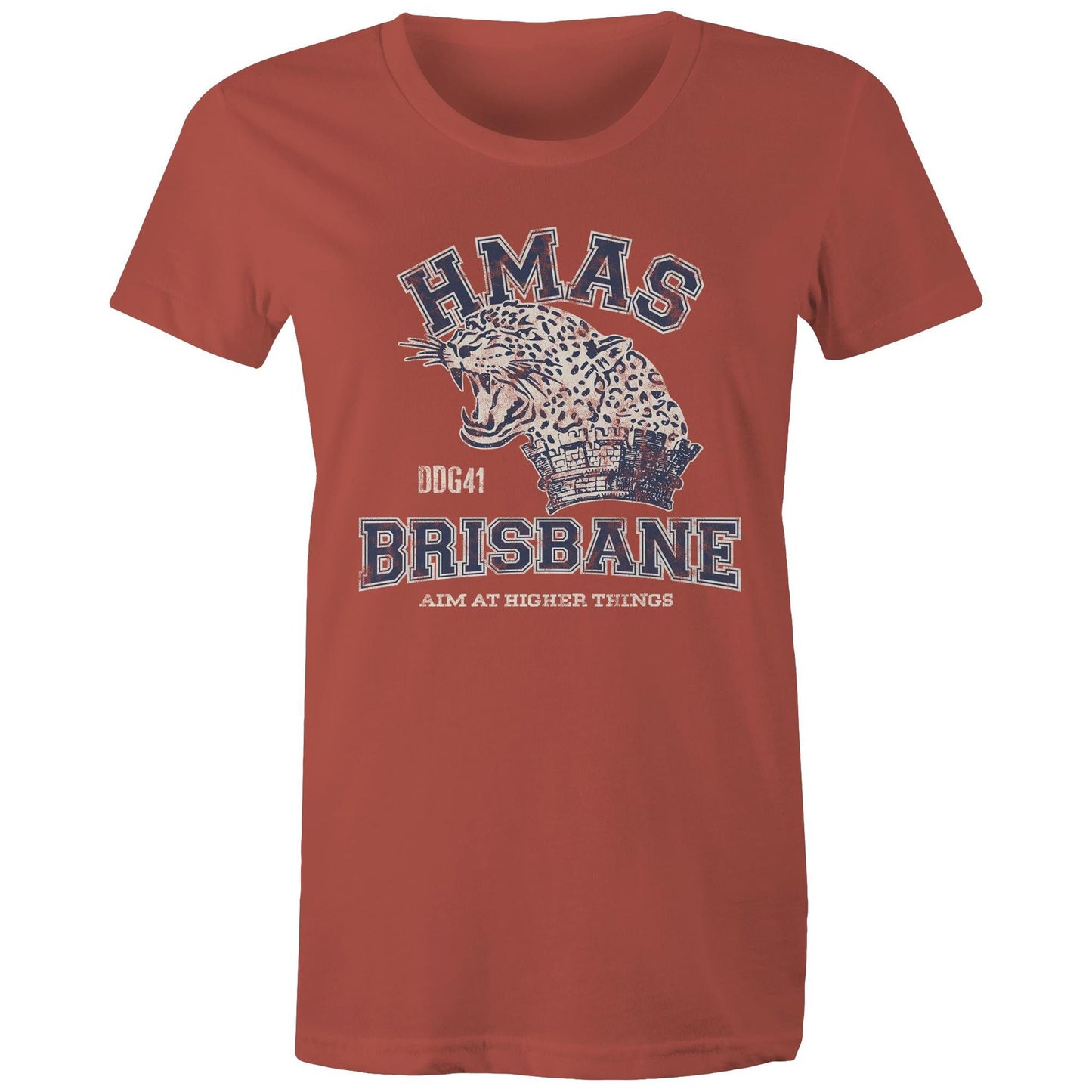 HMAS Brisbane (III) DDG41 Women's T-shirt (style Alpha, blue)