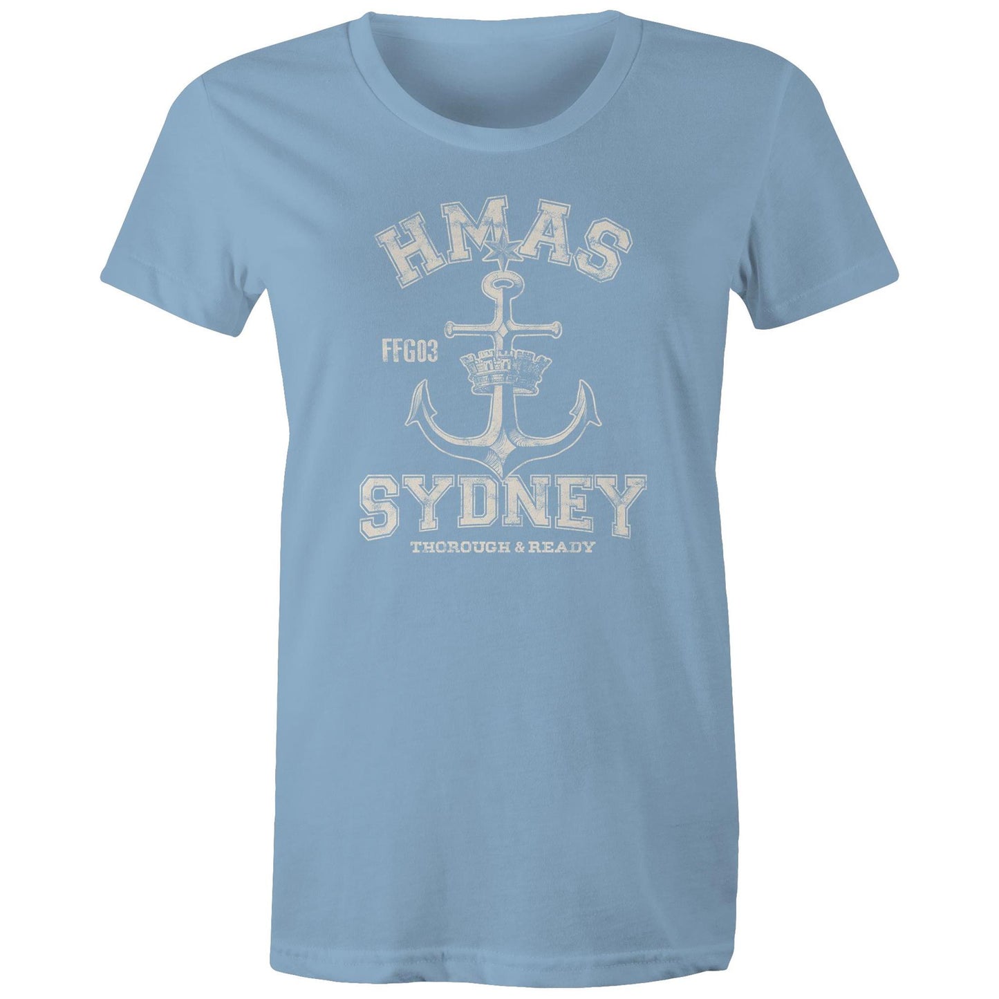 HMAS Sydney (IV) FFG03 Women's T-shirt (style Alpha, white)