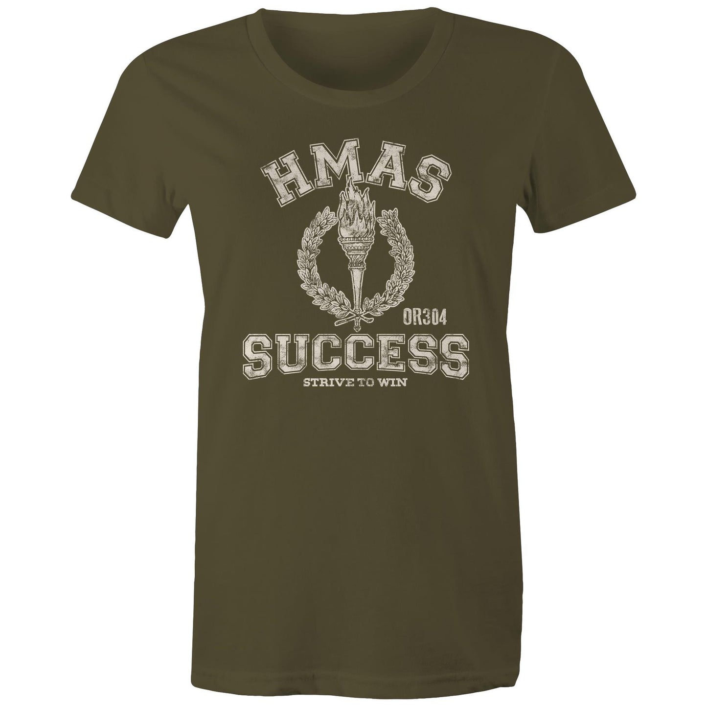 HMAS Success OR304 Women's T-shirt (style Alpha, white)