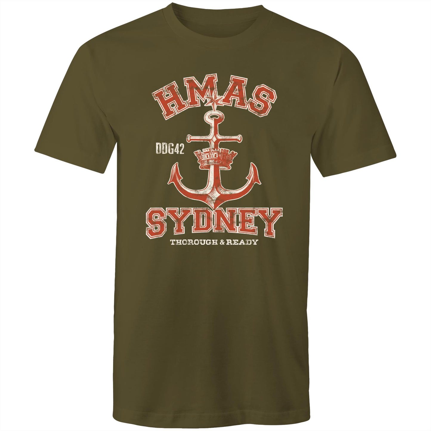 HMAS Sydney (V) DDG42 Men's T-shirt (style Alpha, colour)
