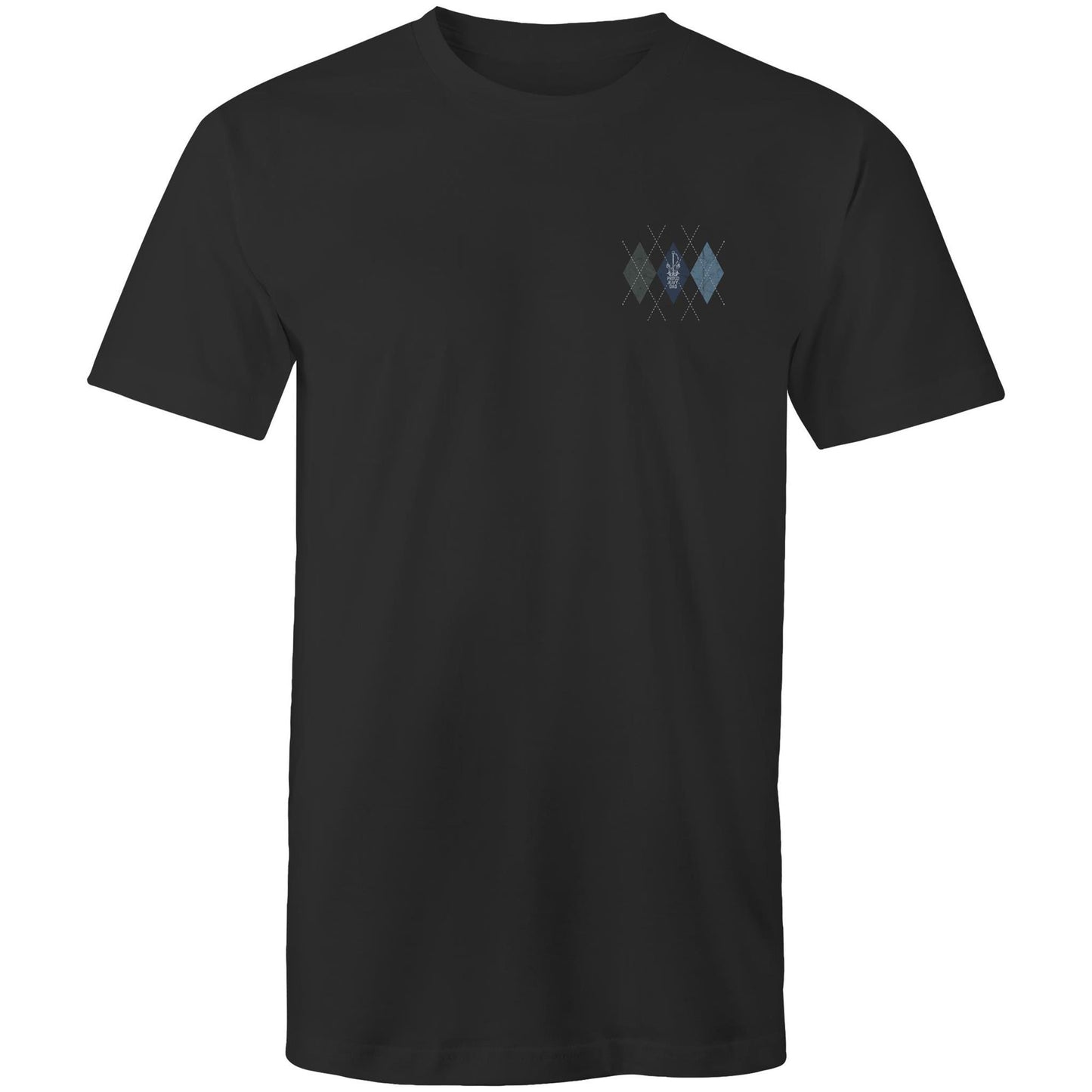 Proud Navy Dad (Argyle) Men's T-shirt