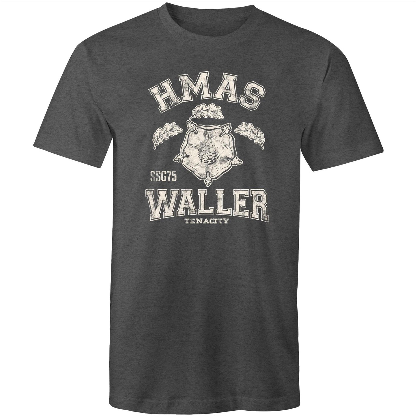 HMAS Waller SSG75 Men's T-shirt (style Alpha, white)