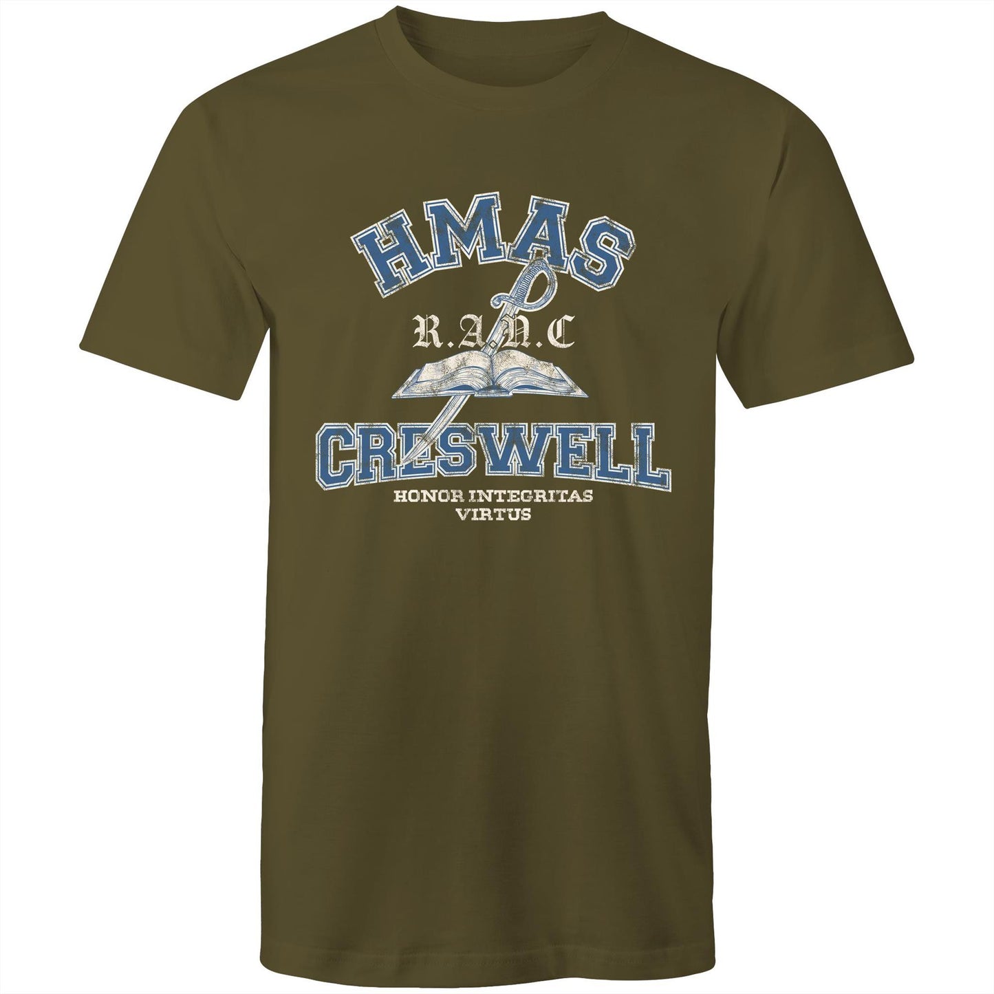 HMAS Creswell Men's T-shirt (Style Alpha, colour)