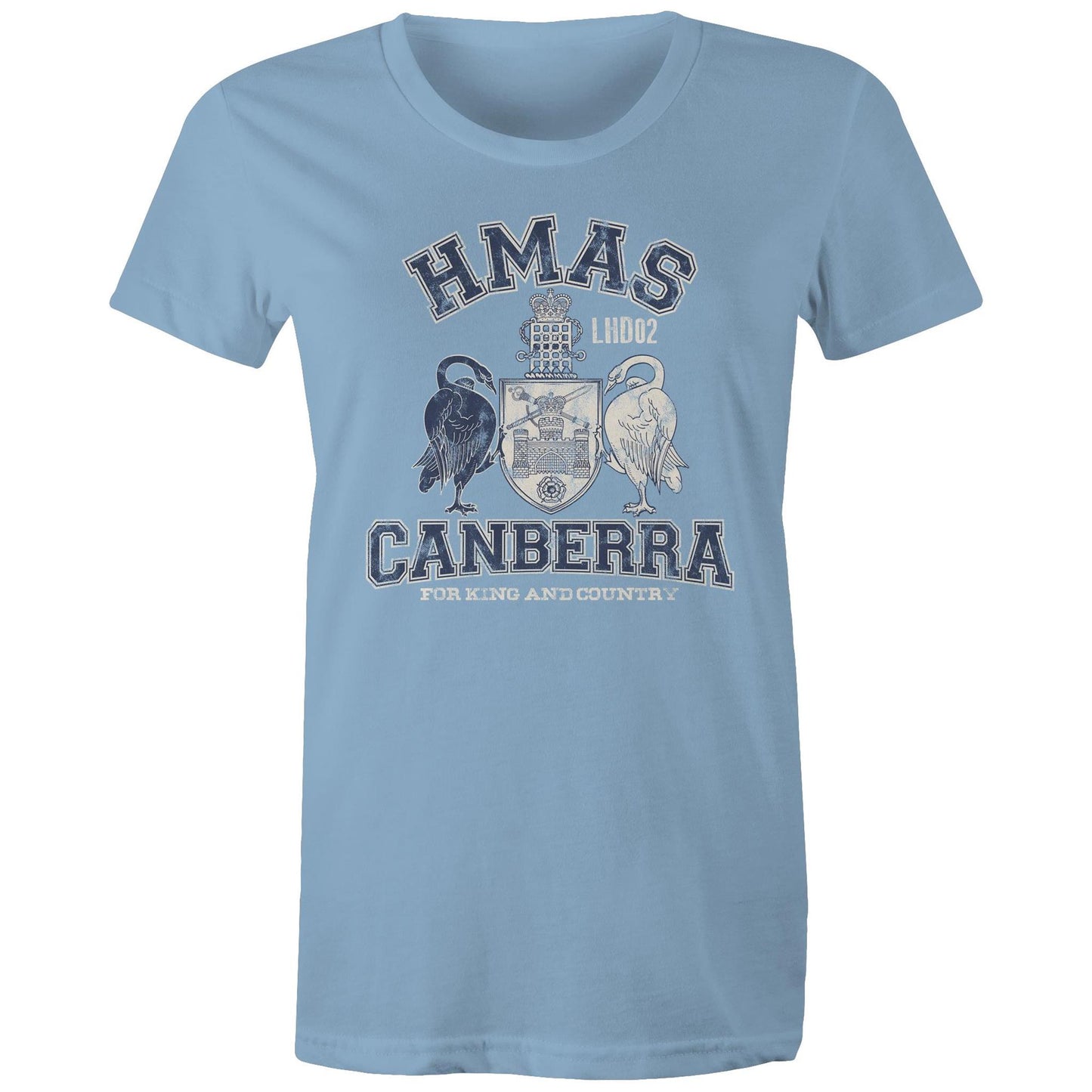 HMAS Canberra (III) L02 Women's T-shirt (style Alpha, blue)