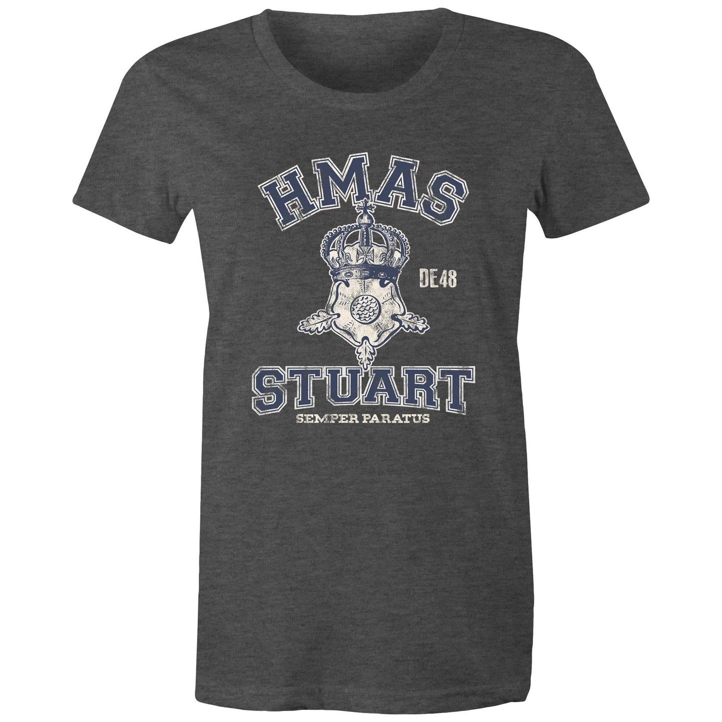 HMAS Stuart (II) DE48 Women's T-shirt (style Alpha, blue)