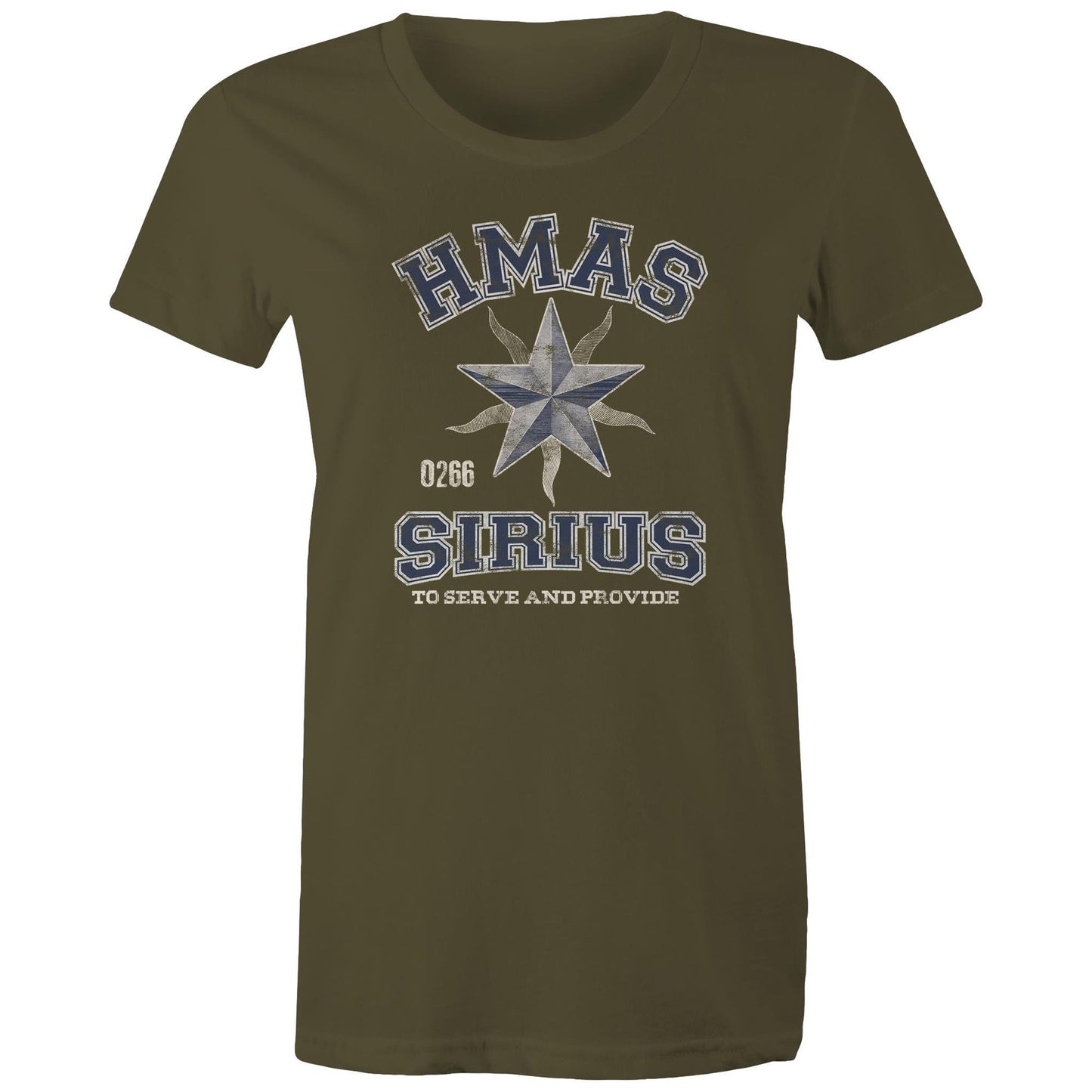 HMAS Sirius O266 Women's T-shirt (style Alpha, blue)