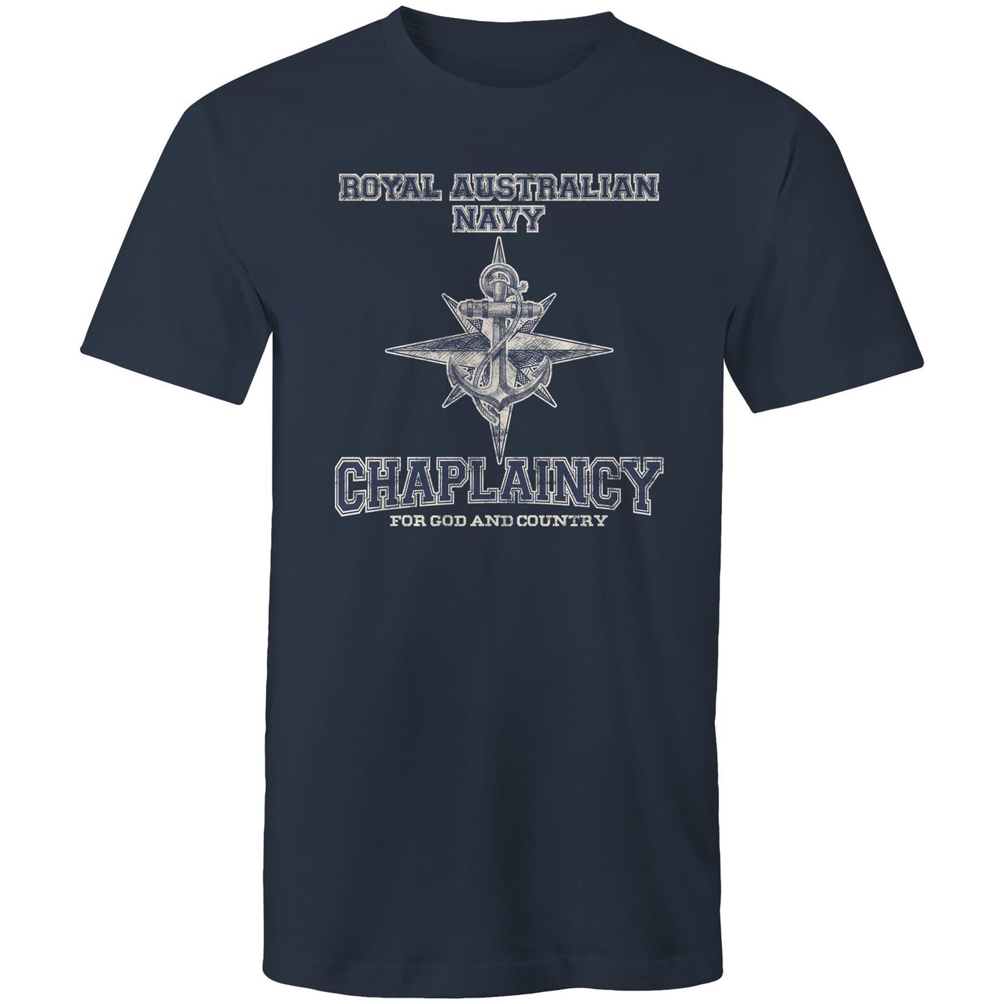 RAN Chaplaincy Branch Men's T-shirt (style Alpha, blue)