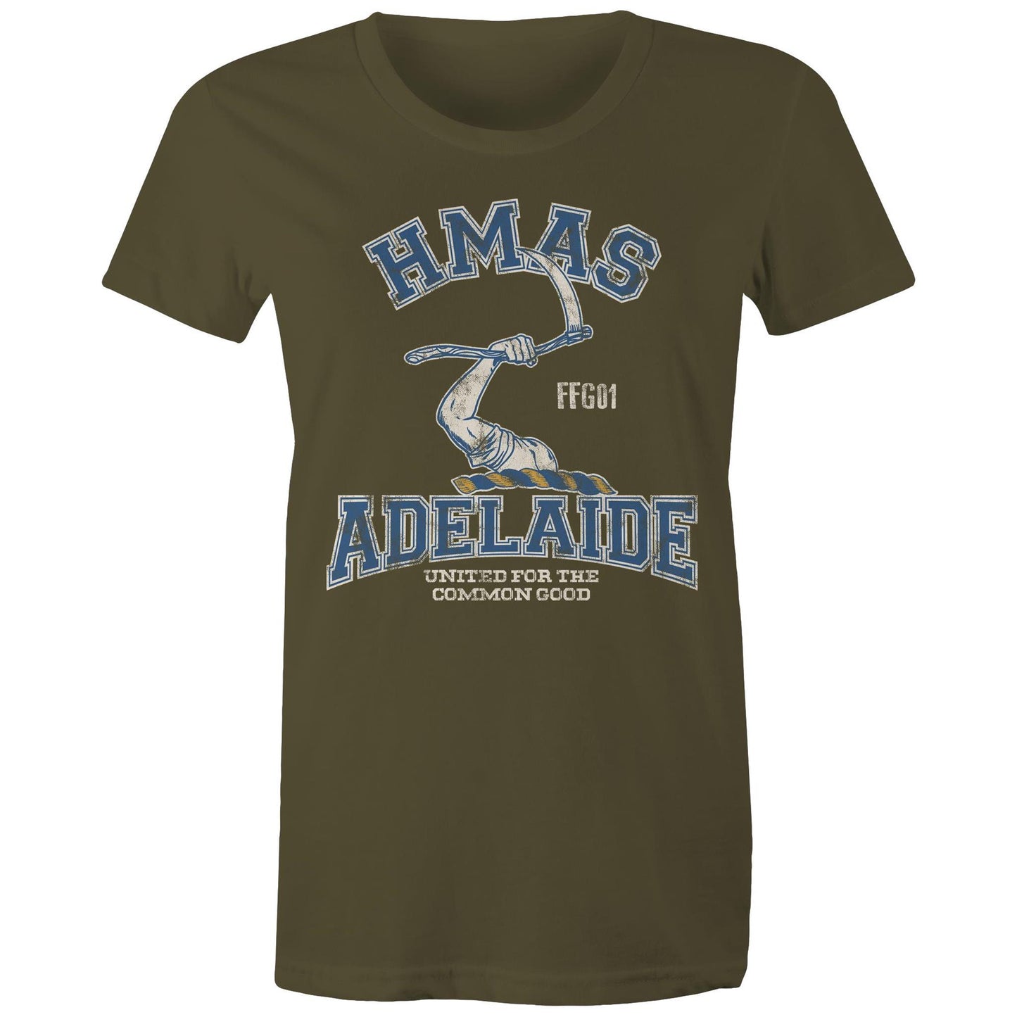 HMAS Adelaide (II) FFG01 Women's T-shirt (style Alpha, colour)