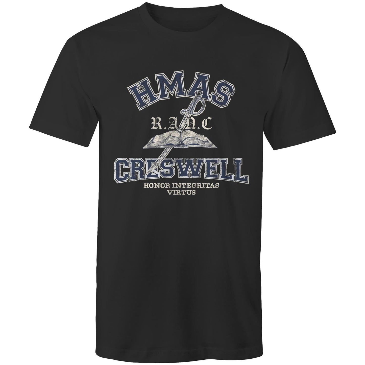 HMAS Creswell Men's T-shirt (Style Alpha, blue)