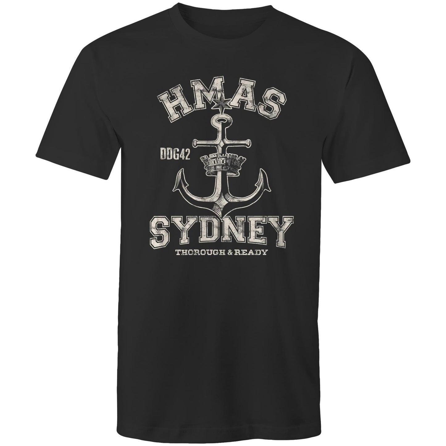 HMAS Sydney (V) DDG42 Men's T-shirt (style Alpha, white)