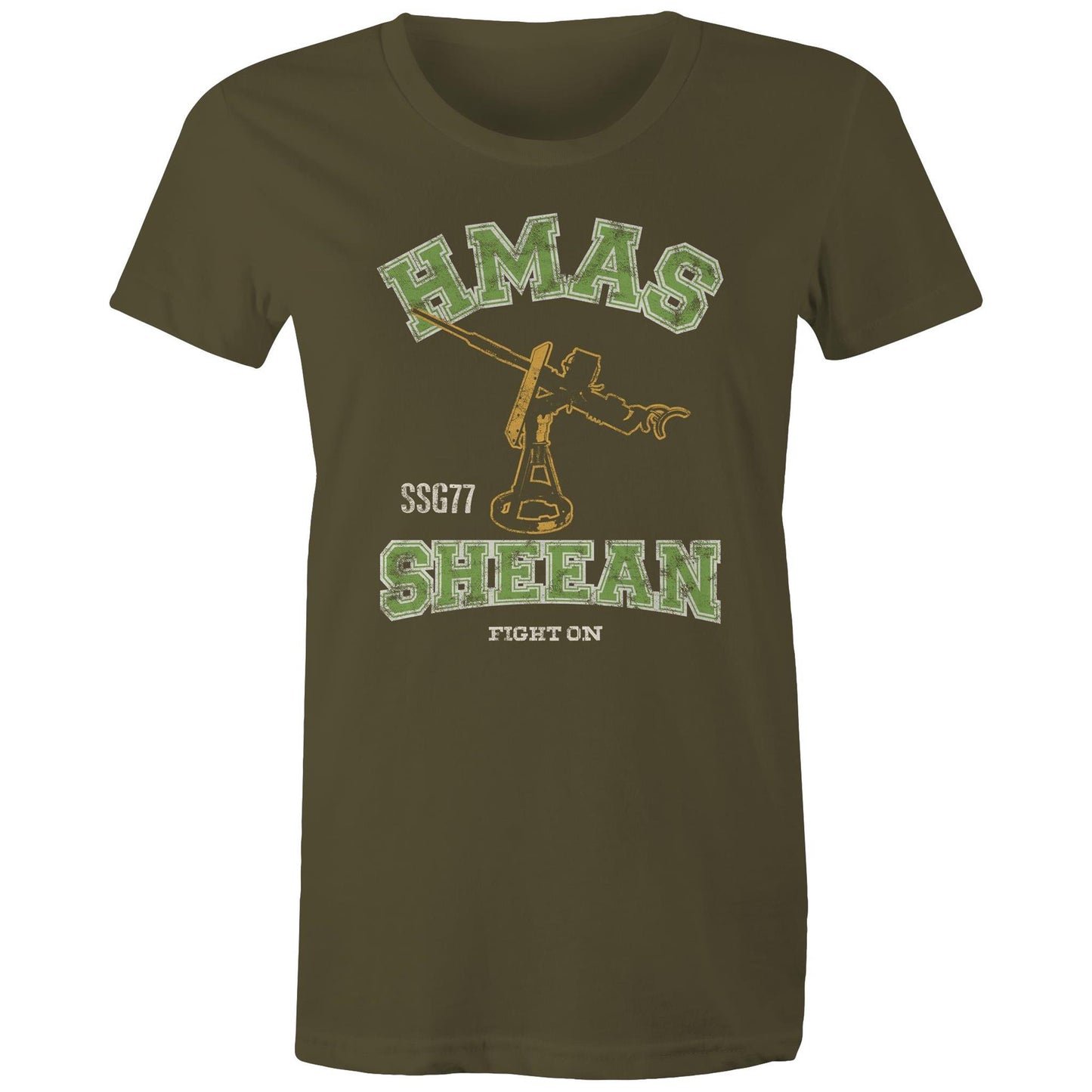 HMAS Sheean SSG77 Women's T-shirt (Style Alpha, colour)