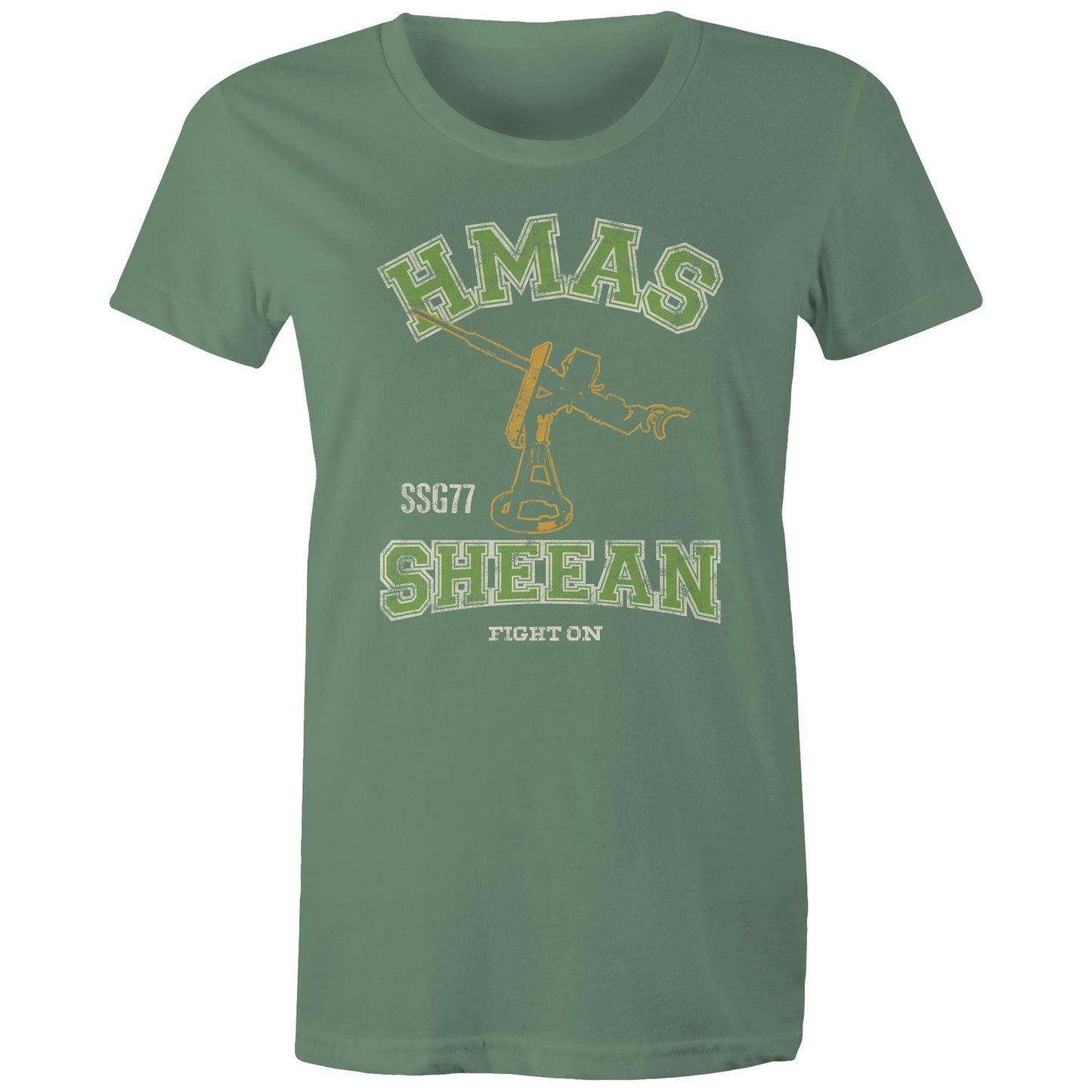 HMAS Sheean SSG77 Women's T-shirt (Style Alpha, colour)