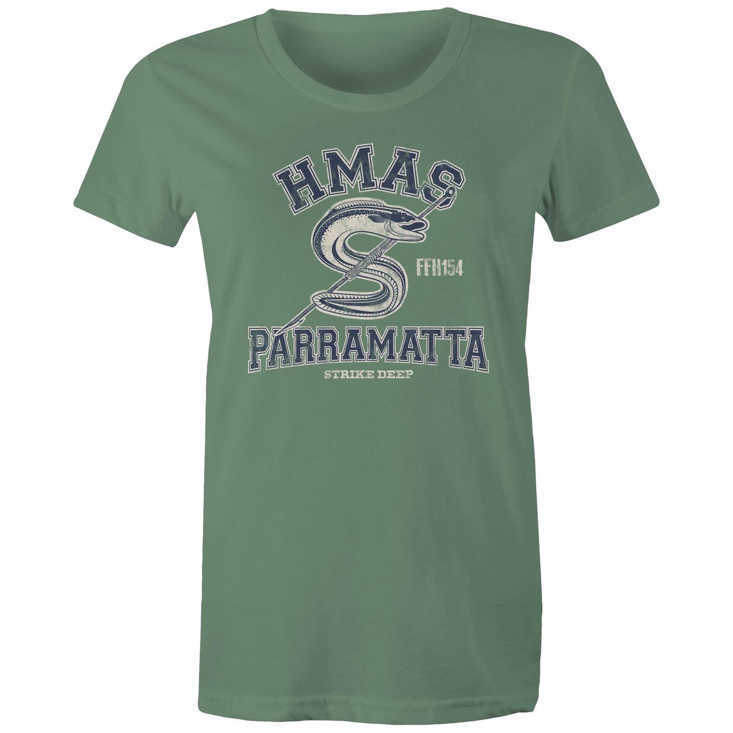 HMAS Parramatta (IV) FFH154 Women's T-shirt (style Alpha, blue)
