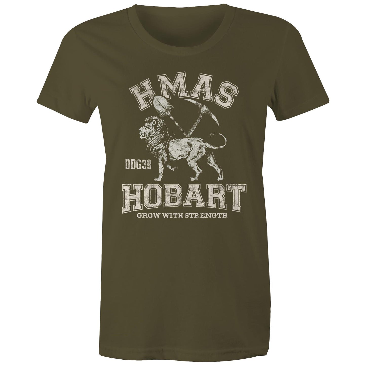 HMAS Hobart (III) DDG39 Women's T-shirt (style Alpha, white)