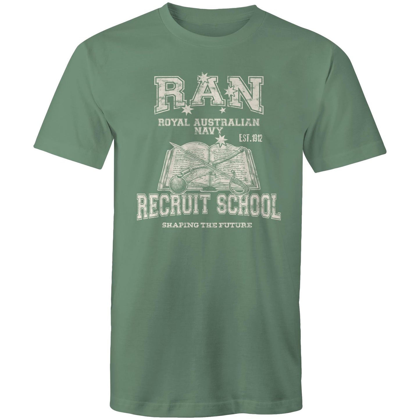 RAN Recruit School Men's T-shirt (style Alpha, white)